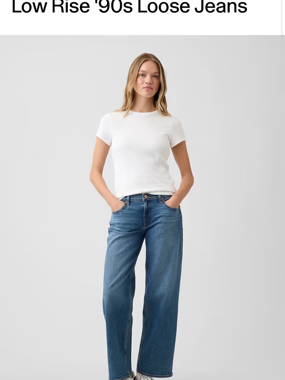NWT GAP Women's 90’s Loose Jeans in Medium Blue Wash size 16